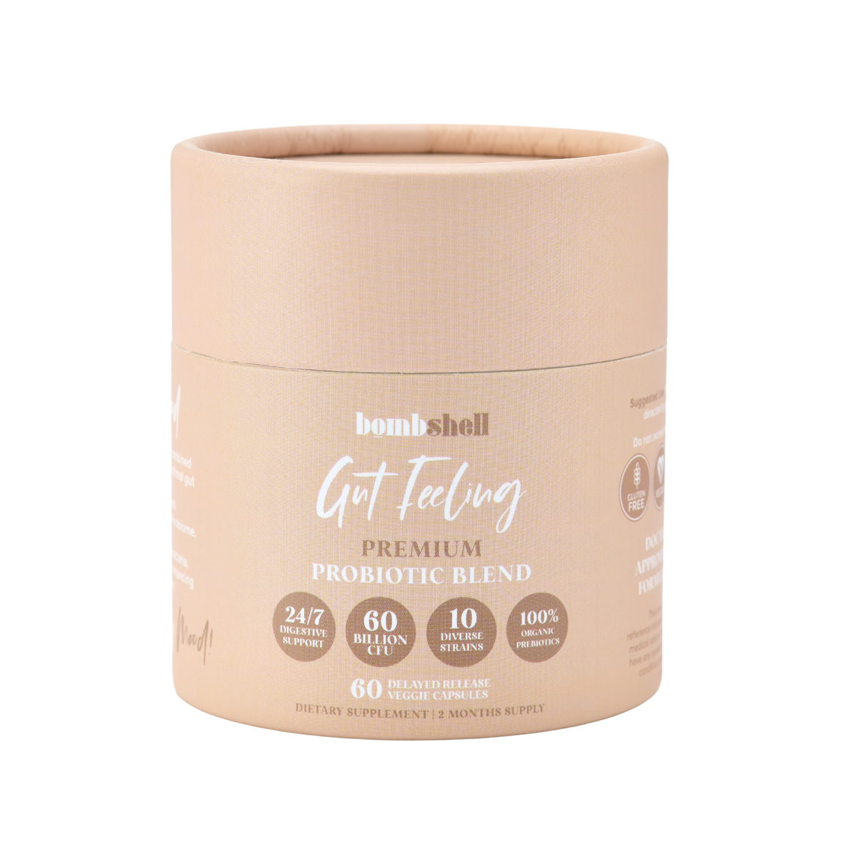 Bombshell Gut Feeling | Probiotic with Organic Prebiotics | Best Rated ...