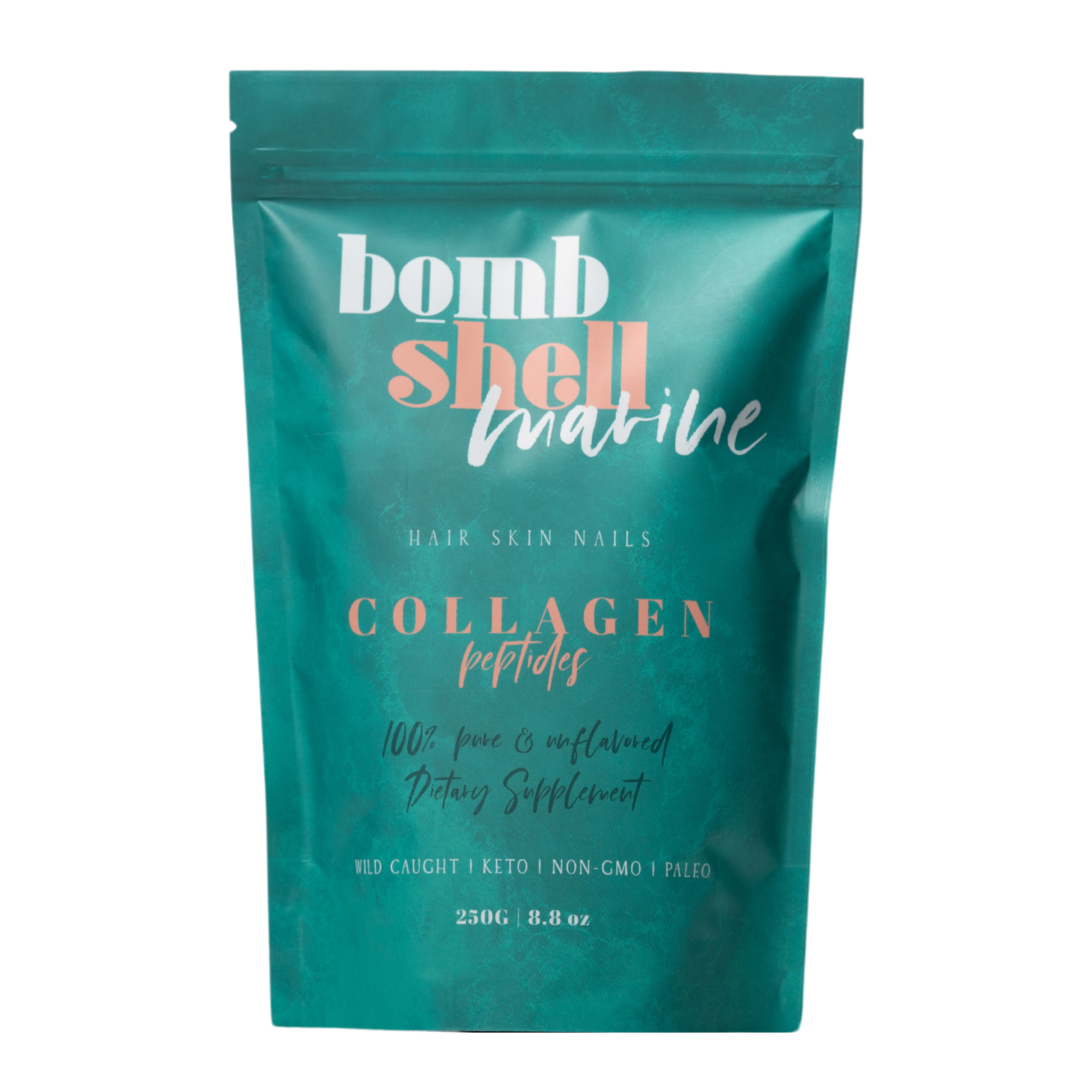 Bombshell Marine: Pure Hydrolyzed Marine Collagen Peptides (250g)