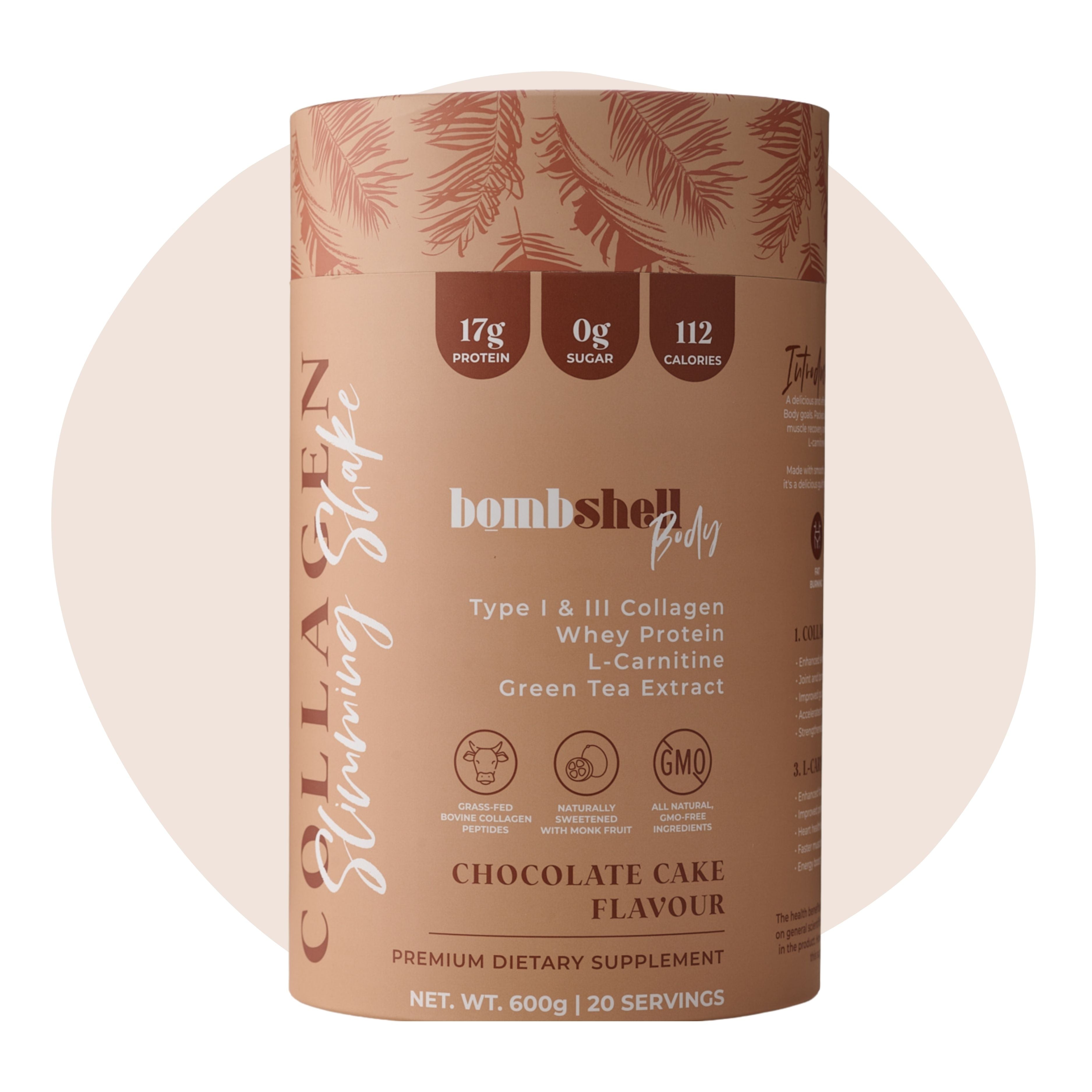 Bombshell Body - Collagen Slimming Shake - 600g - Chocolate Cake