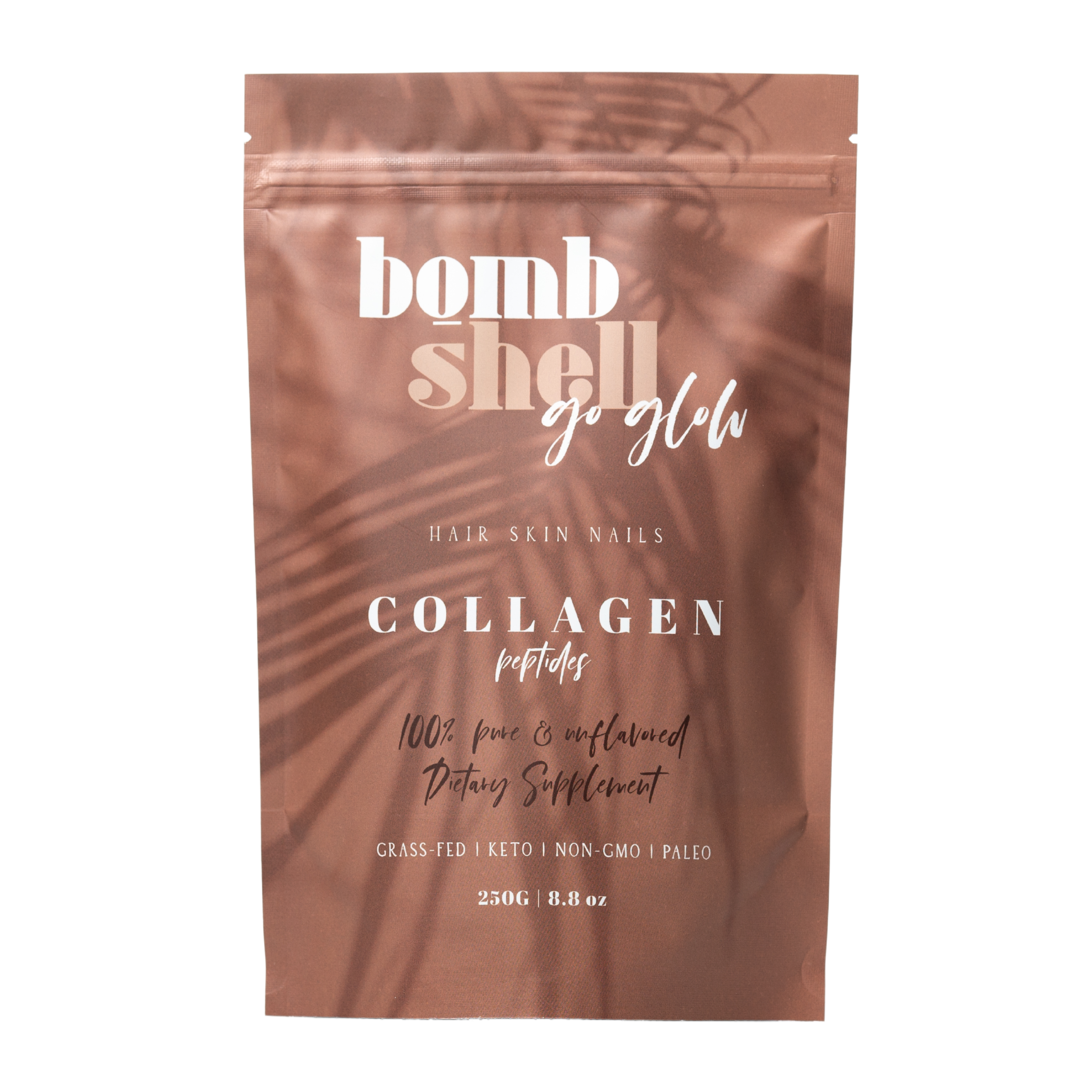 Bombshell Go Glow: Pure Hydrolyzed Bovine Collagen Peptides (250g)