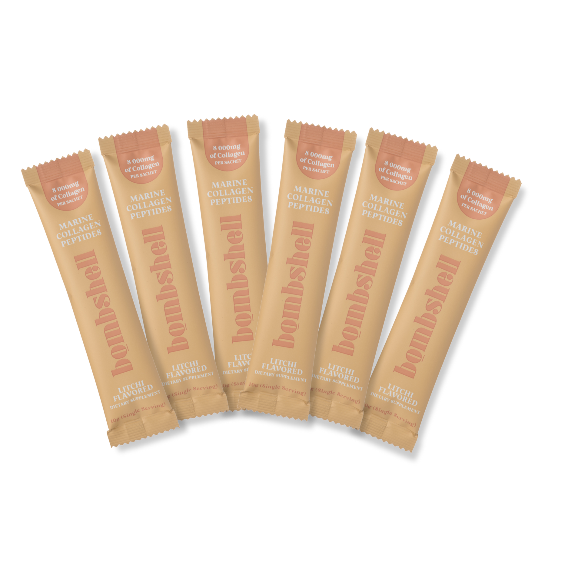 Fish Collagen Sachets (Flavoured): Single Serving Sachets (6x10g)