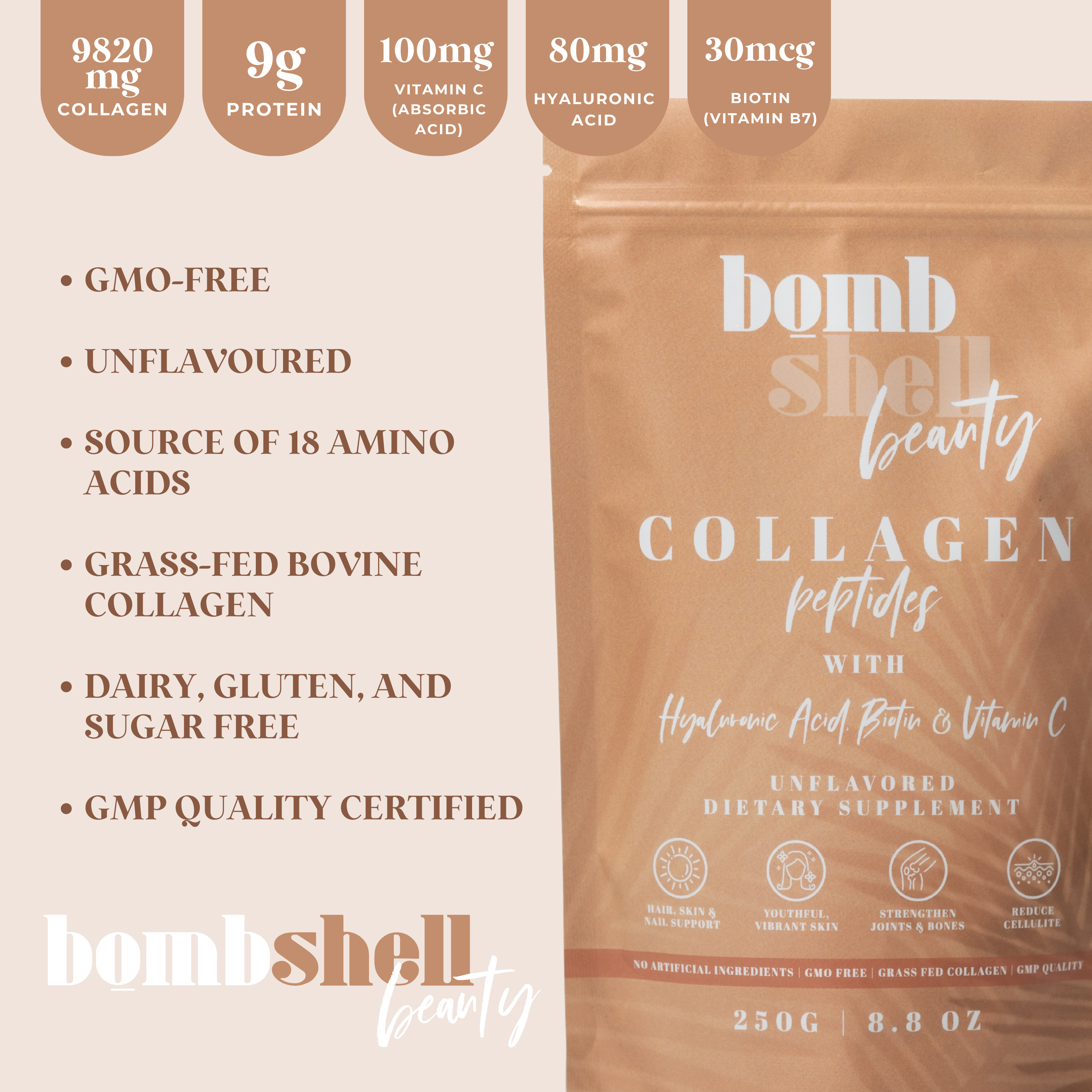 Litchi Ultimate Bombshell On-the-Go Bundle - Flavoured Marine Sachets & Bombshell Beauty